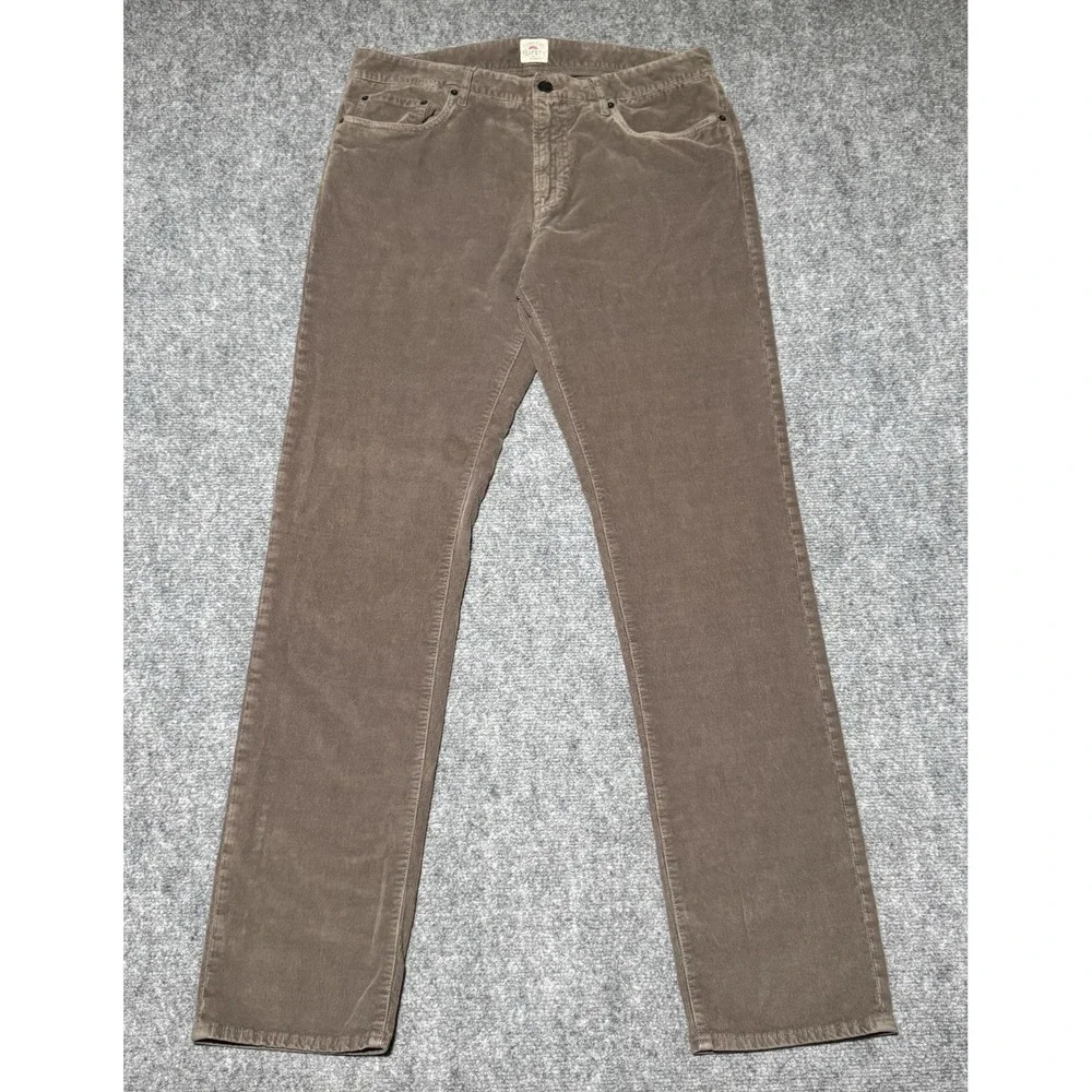 Faherty‎ Pants Men Sz 32x33 Corduroy Stretch Brown Casual MBF2335 Organic Cotton